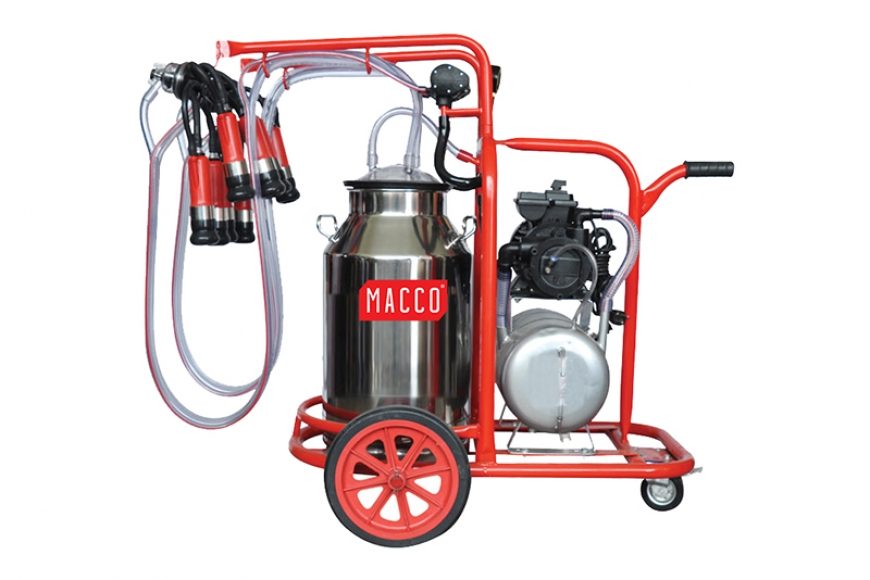 MC 3150 - OILED MILKING MACHINE WITH CHROME BUCKET